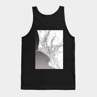 Lima Peru City Map Tank Top